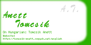 anett tomcsik business card